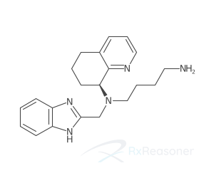 Graphic representation of the active ingredient's molecular structure