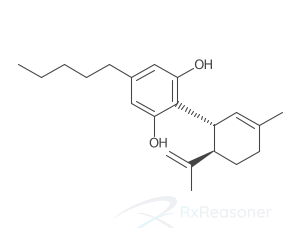 Graphic representation of the active ingredient's molecular structure