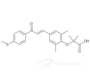 Graphic representation of the active ingredient's molecular structure