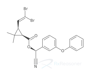 Graphic representation of the active ingredient's molecular structure