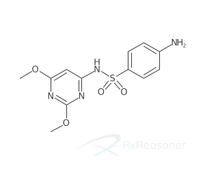 Graphic representation of the active ingredient's molecular structure