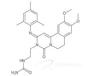 Graphic representation of the active ingredient's molecular structure