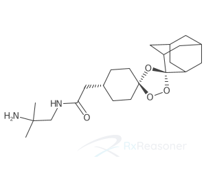 Graphic representation of the active ingredient's molecular structure