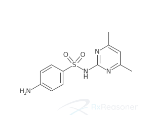 Graphic representation of the active ingredient's molecular structure