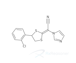 Graphic representation of the active ingredient's molecular structure