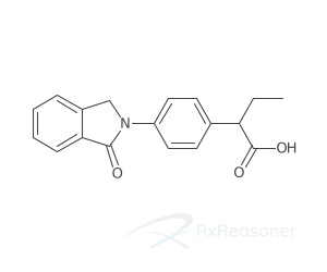 Graphic representation of the active ingredient's molecular structure