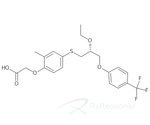 Graphic representation of the active ingredient's molecular structure