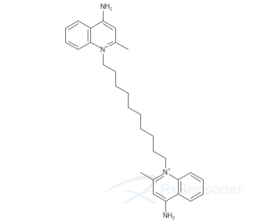 Graphic representation of the active ingredient's molecular structure