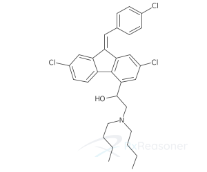 Graphic representation of the active ingredient's molecular structure