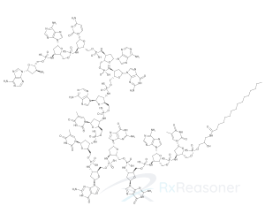 Graphic representation of the active ingredient's molecular structure