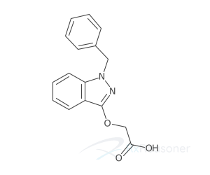 Graphic representation of the active ingredient's molecular structure