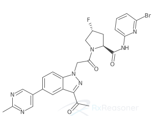 Graphic representation of the active ingredient's molecular structure