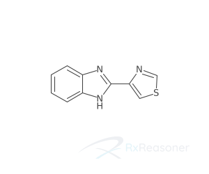 Graphic representation of the active ingredient's molecular structure