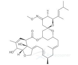 Graphic representation of the active ingredient's molecular structure