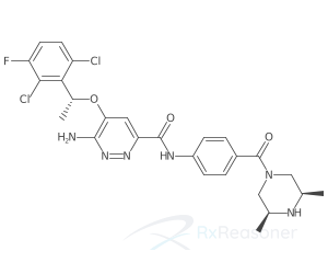 Graphic representation of the active ingredient's molecular structure