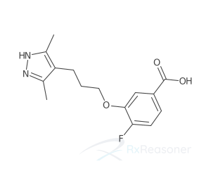 Graphic representation of the active ingredient's molecular structure